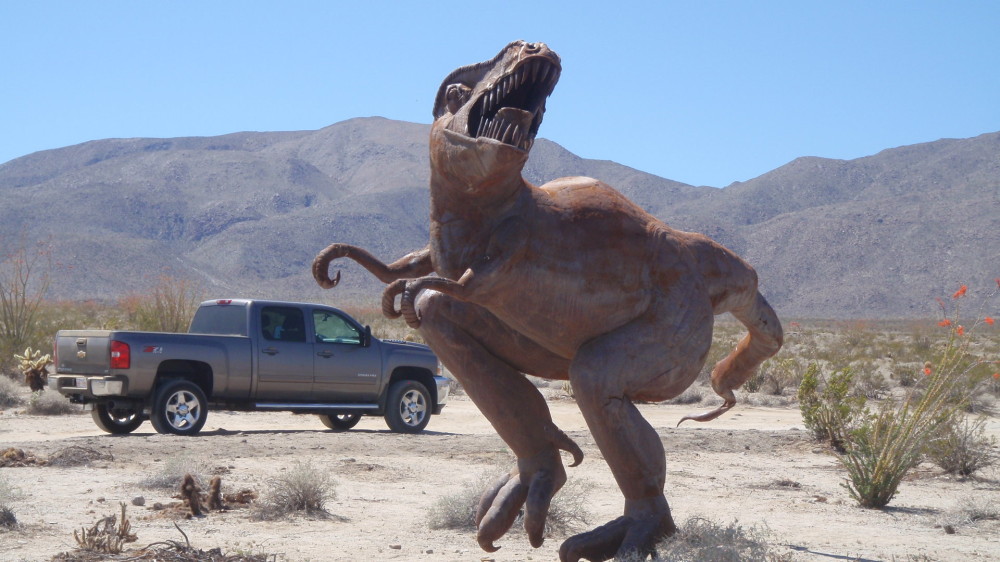 Raptor with our truck in the background