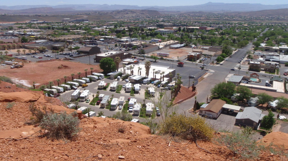 View of Hillside RV Park in St. George - everything in St. George has a view!