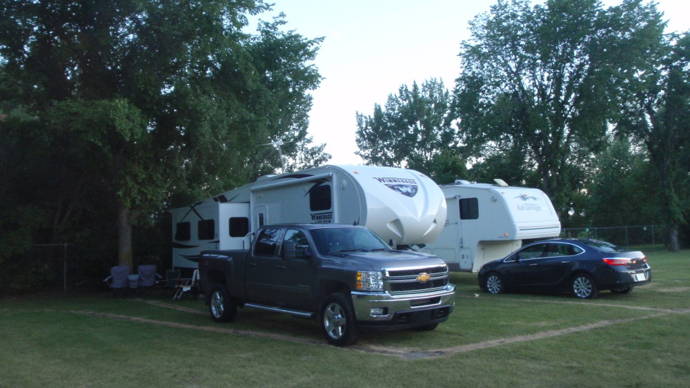 Camping in the heart of Saskatoon.  Great location and quiet surroundings.