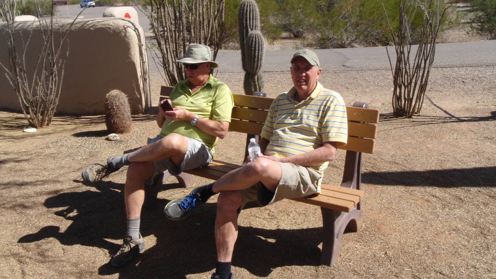 Doug and cousin Bill discuss the finer details of archaeological theory or...........what time Margaritas will be served........
